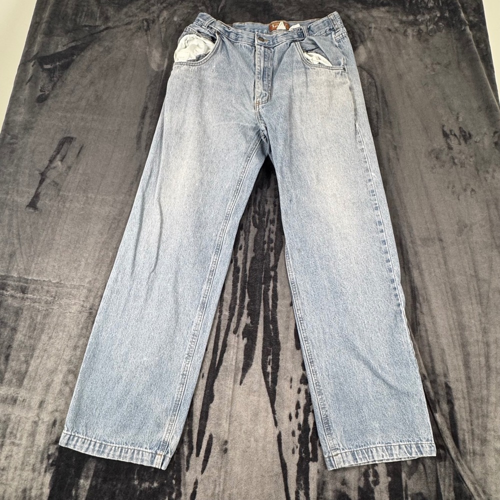 Haband Tailor Jeans Mens 30x29 Light Blue Straight Leg Casual Denim Pants